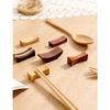 Happykau Hölzerne Essstäbchenablagen, Set mit 8 Stück, Essstäbchenständer, Essstäbchenkissen, Stilvolle Besteckablagen, Japanisches Geschirr, Geeignet für Gasthöfe, Restaura