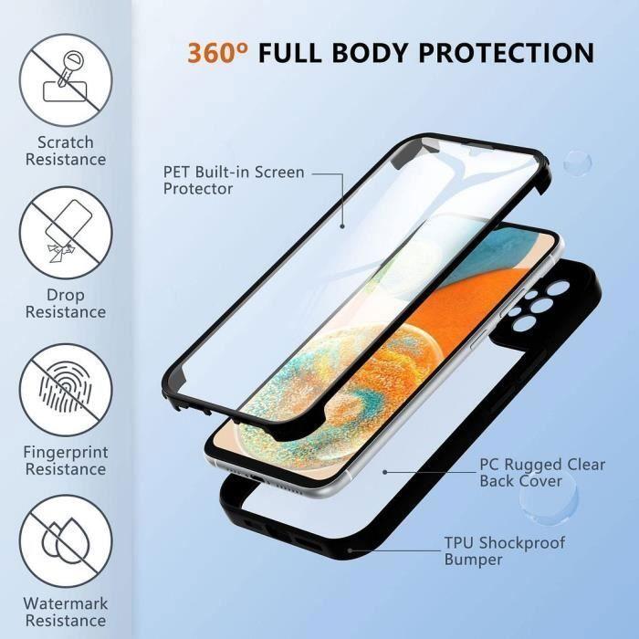 Protective Case for Samsung A23 5G Shockproof Full Coverage Black Border Semi-rigid