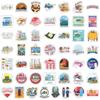 50pcs Singapore Landmark Cartoon Waterproof Stickers for Luggage and Stationery