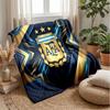 Argentina Football Printed Flannel Blanket Skin Friendly Warm Decorative Throw for Indoor Couch Bed Daily Use