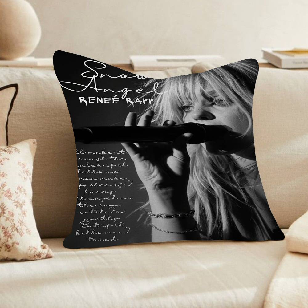 Pop Singer Actor Renee Rapp Cushion Cover X Polyester Sofa Cushions Decorative Throw Pillows Home Decoration Pillowcover