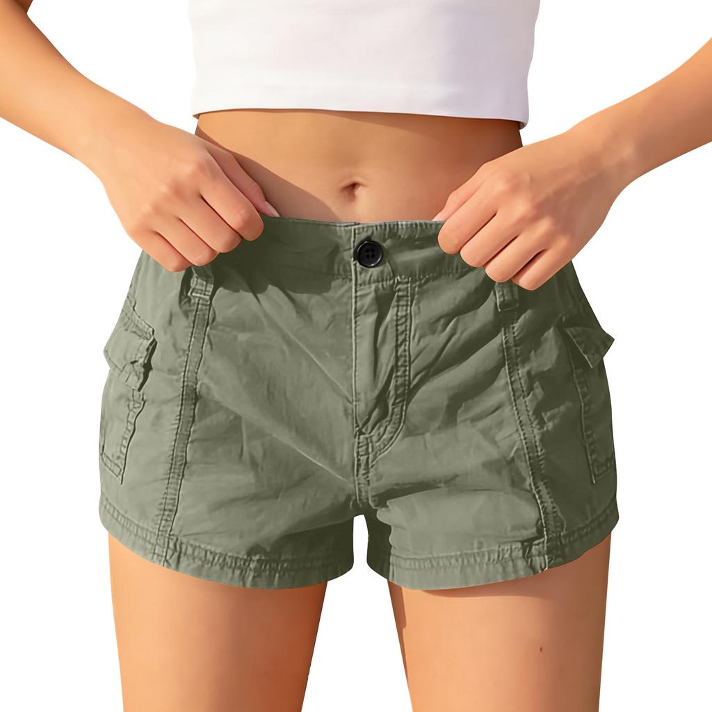 Women High Waist Denim Wide Leg Shorts Loose Fit Casual Vintage Style Button Closure with Pocket Design for Daily Wear