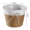 19.5cm Paper Rope Braided Fresh Flower Pot Decorative Basket Woven Flower Pot Cover Waterproof Simulated Succulent Flower Basket