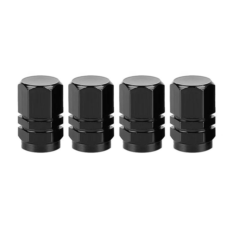 4PCS Automotive Tire Valve Cap Aluminum Alloy Explosion Proof Valve Cap Valve Core Cover Motorcycle Valve Cap Tire Universal