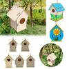Wooden Bird Nest Hous DIY Hummingbird Cages Easy To Assemble Hanging Birdhouse  Outdoor