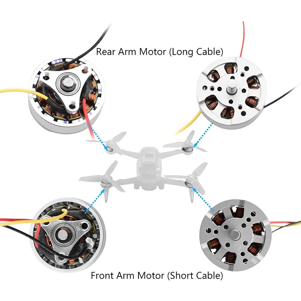 High Performances Front/Rear Arm Motor for FPV Flight Fast Acceleration & Agile Maneuverability Improve Stability