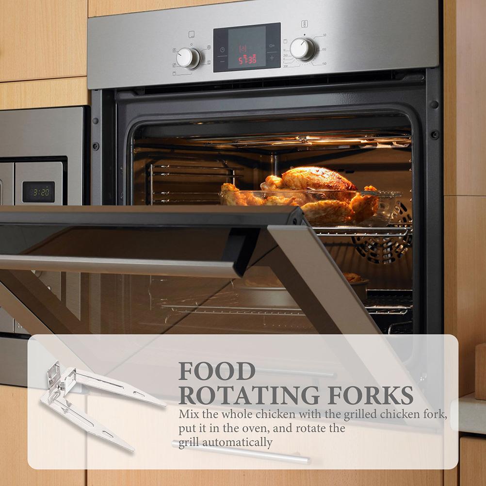 2 Pcs Stainless Steel Roast Chicken Fork Grill Professional BBQ Forks Tools Air Fryer Rack Oven Accessories