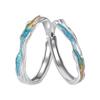 999 Sterling Silver Dawn Glow Adjustable Couple's Rings: Unique Design for Men and Women