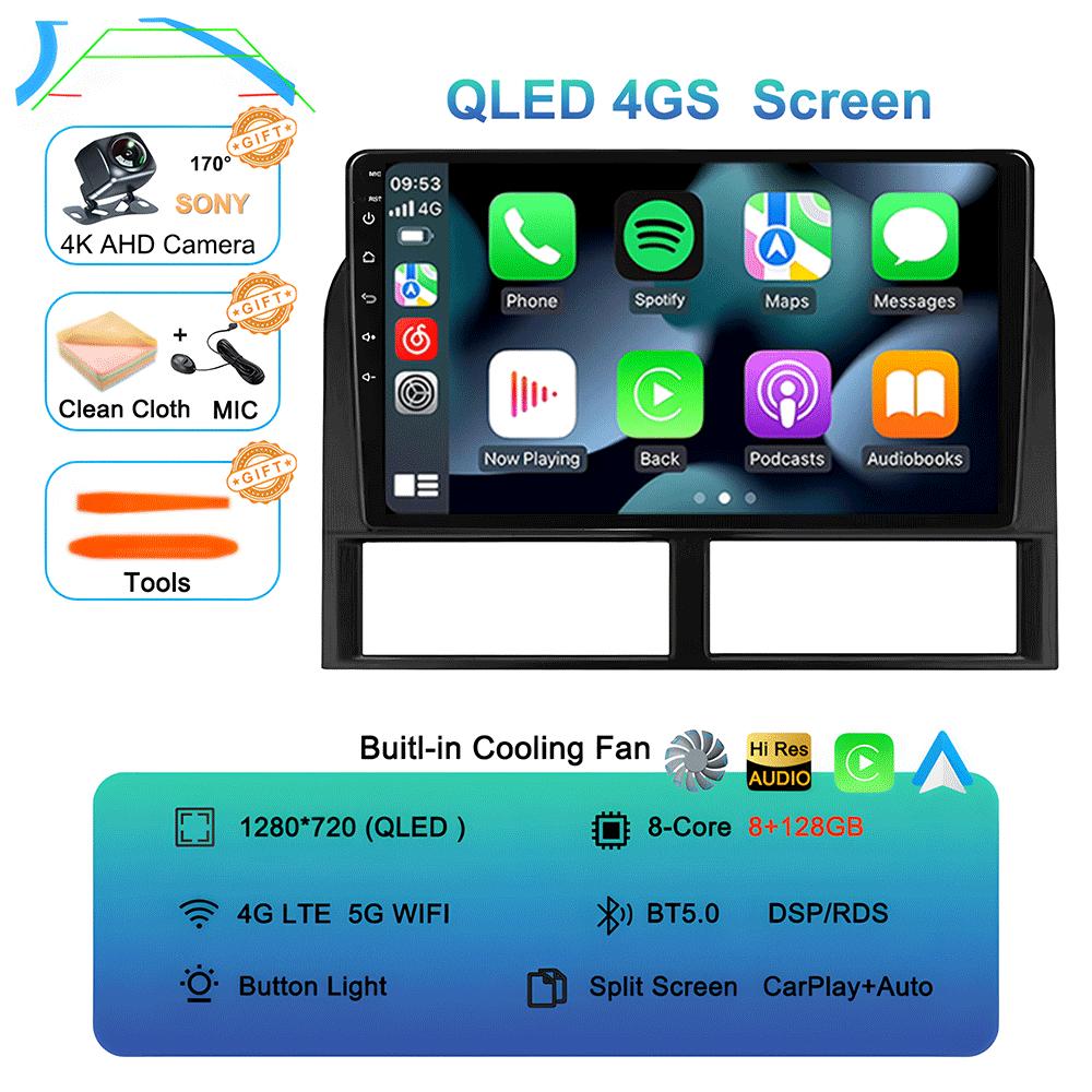 Android 14 Pentru Jeep Grand Cherokee II WJ 1998 - 2004 Radio Auto Player Multimedia Video Navigație GPS QLED IPS Nu 2din DVD 2 din