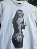 Kate Moss Middle Finger Photoshoot Potrait T Shirt QT2165