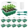 12 Holes Seed Starter Tray Greenhouse Germination Kit with Humidity Dome Plant Seedling Growing Tray with Base Propagation Kit