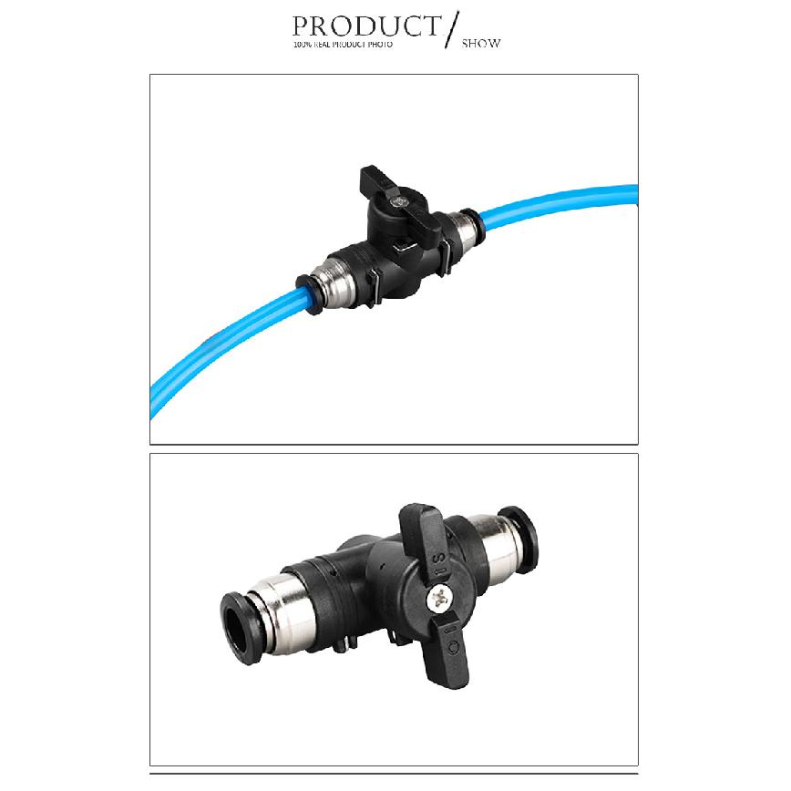 HVFF SA BUC Fitting 4mm 6mm 8mm 10mm 12mm Pneumatic Push In Quick Joint Connector Hand Valve To Turn Switch Ball Engine Gaskets 6