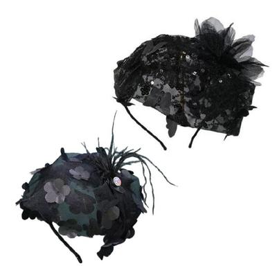 Auffälliger Fascinator-Hut mit Feder- und Blumenstirnband für Damen – Haarschmuck für Abendveranstaltungen und Bankette