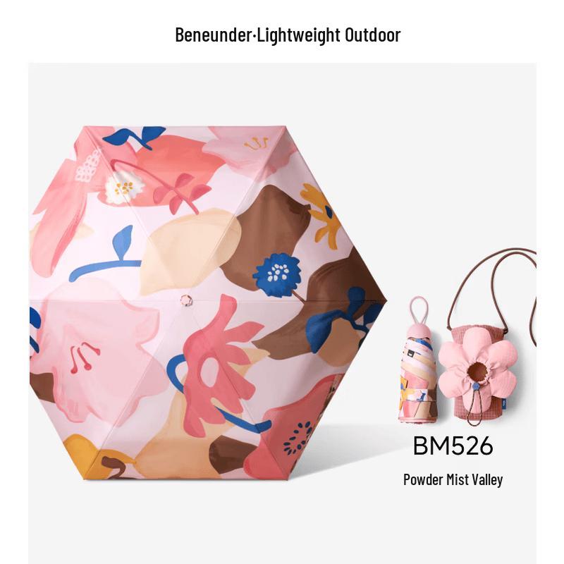 Beneunder BM526 Pink Mist Valley Five-Fold UV Umbrella
