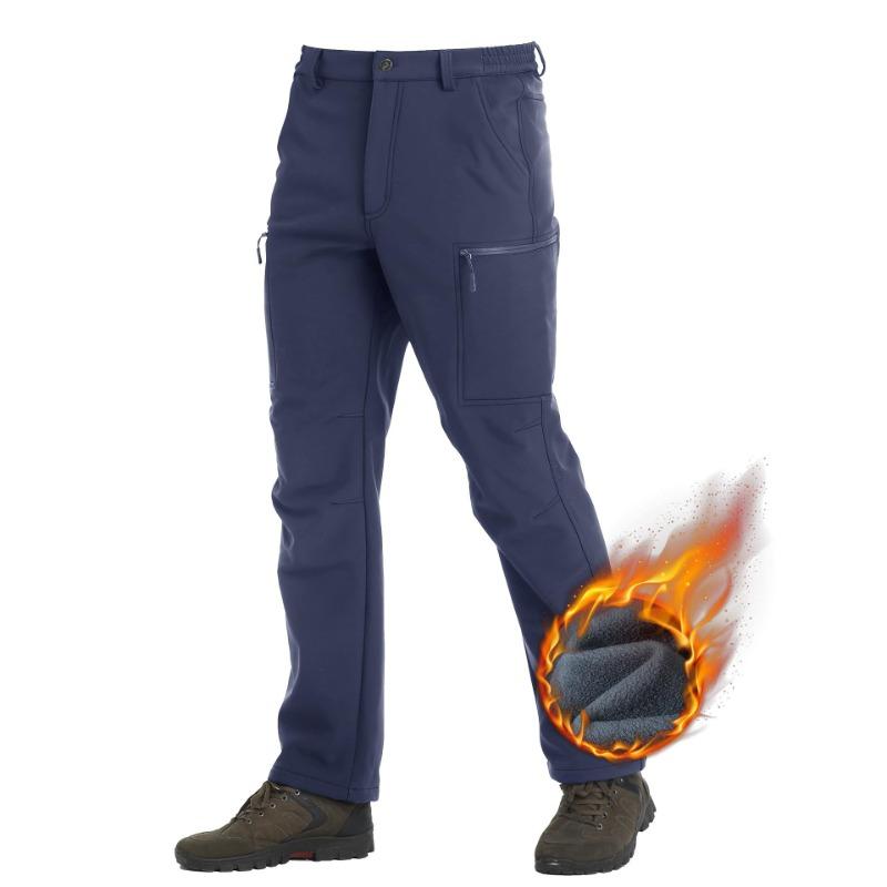 

Осенне-зимние мужские утепленные брюки большого размера с утеплителем, свободные прямые брюки для альпинизма и зарядки, повседневные брюки для мужчин, одежда, рабочие брюки XL тёмно-синий