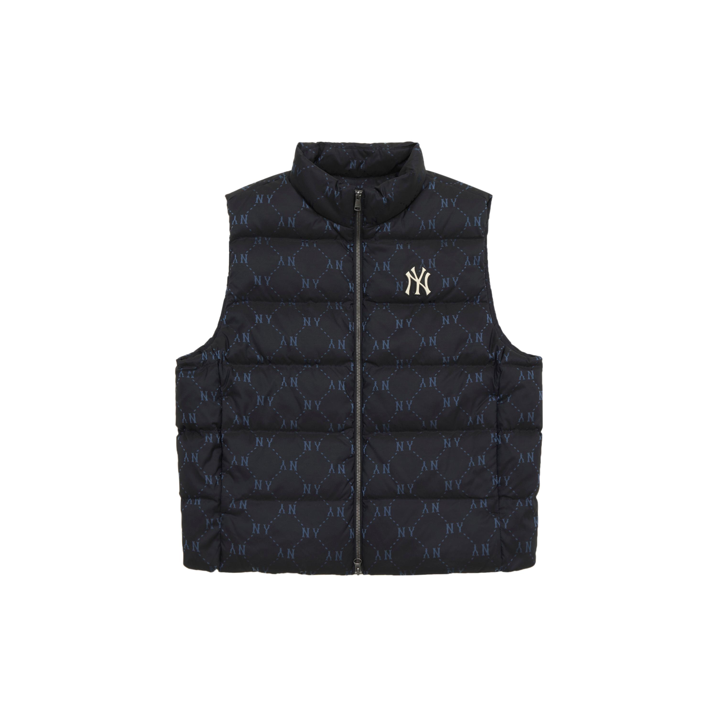 MLB MONOGRAM Down Vest Unisex Black 3ADVM0246-50BKS S