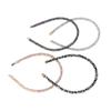 Korea Simple Crystal Rhinestone Headwear Soft Headhoop Headband Beads Bezel Hairband