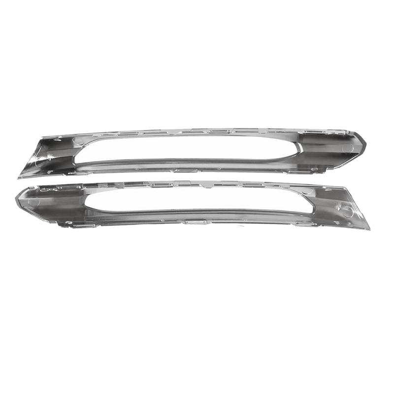 L+R Front Bumper Fog Lamp Chrome Cover Parts 2128852174 2128852274 For W212 AMG 2010-2013 Day Running Light Trim