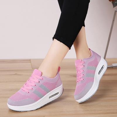Neue fliegende gewebte Schuhe für Damen, Luftkissenschuhe, Frühlings-Freizeitschuhe für Damen, Modetrend, Plateauschuhe, Damenschuhe