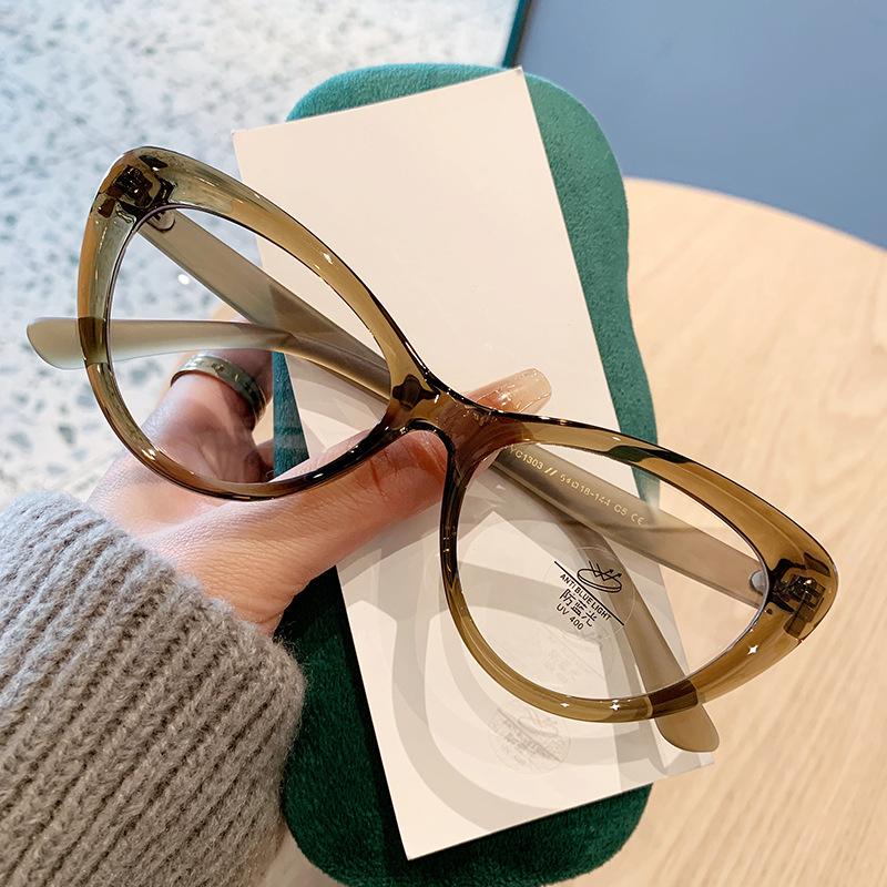 

Fashion Brand Design Ladies Cat Eye Tr Frame Anti Blue Light Shortsightedness Prescription Custom Myopia Glasses Photochromic 0