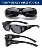 [DUCO] Over-the-glasses sunglasses, polarized lenses, UV400 protection, unisex, 8953