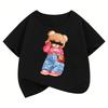 Short Sleeve Streetwear Bear Design Y2k T Shirts Hip Hop Kids Childrens Tshirt Boys Girls Summer Spring Casual Top Tee Shirt