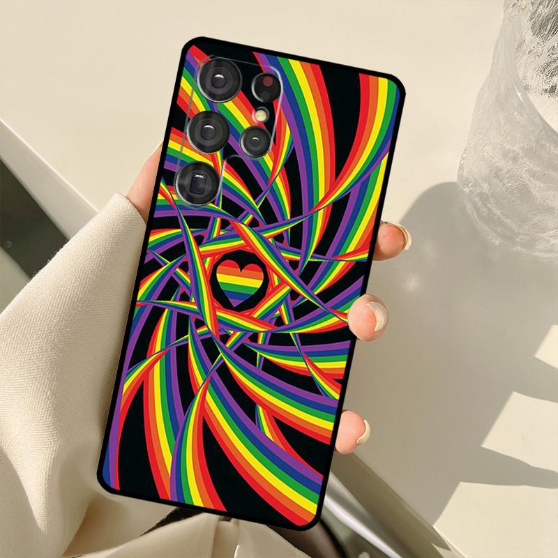 Gay Pride LGBT Rainbow Flag Case For Samsung Galaxy S25 Ultra S21 S22 S23 S24 Ultra S9 S10 Plus S20 FE S25 FE Back Cover