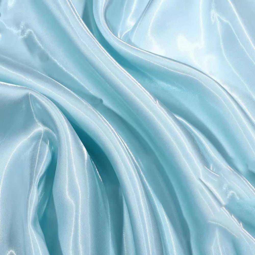Polyester Liquid Water Satin Fabric Thickened Natural Reflective Clothing Fabric Crystal Silk Satin Wedding Dress Decorative