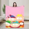 South Parks Flannel Blanket Winter Soft Throw Blanket for Boy Girl Home Decor Street Trend Bedspread Sofa Bed Cover