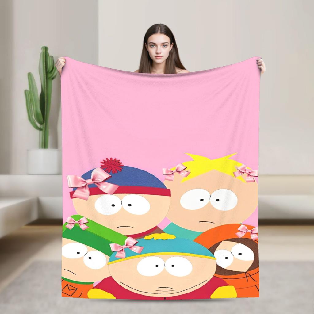 South Parks Flannel Blanket Autumn  Soft Warm Bedding Throws for Child Couch Chair Funny Bedspread Sofa Bed Cover