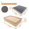 Air Filter & Cabin Filter For -2024 Volkswagen Jetta 2018- Tiguan 2.0L