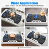 5 Burner Gas Cooktop Tempered Glass Gas Stoves 180 Degree Heat Control Knob Kitchen Gas Stove for Home Use W/ Safety Protection