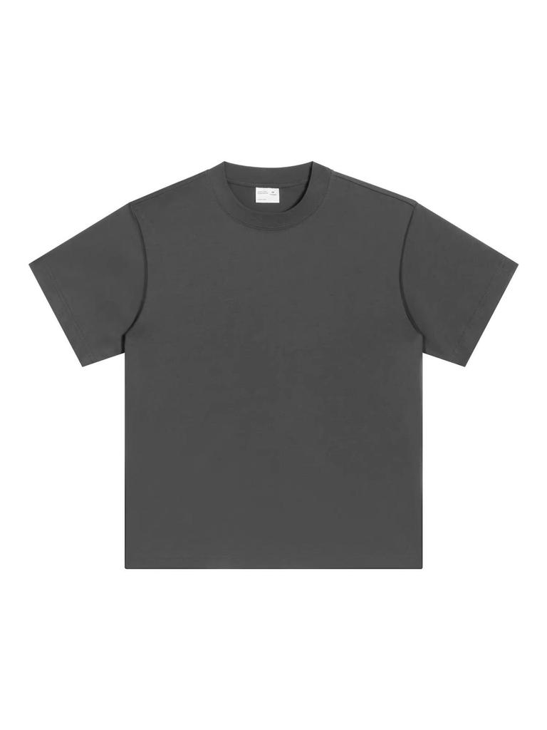 European American Style 300G Heavyweight Pure Cotton Men's Trendy Loose-Fit Short Sleeve T-Shirt for New Year.