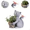 Solar Garden Statue Decorative Sculpture Cat Figurine Yard Ornament Outdoor Light for