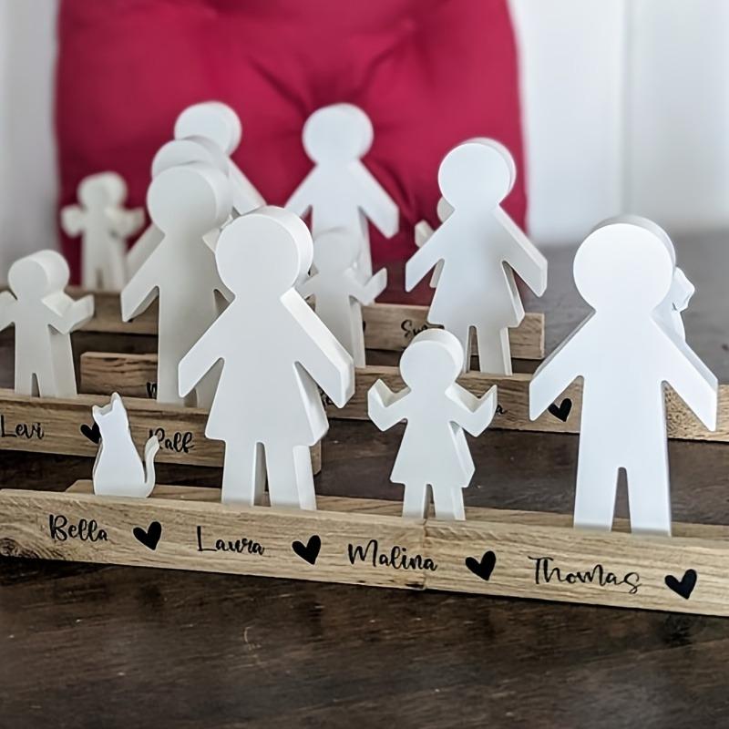 DIY Candle Silicone Mold Family of Four Handholding Design Gypsum Concrete Resin Casting Ornamental Figurine Handcraft Mold