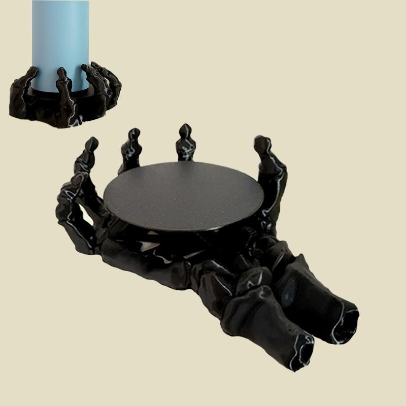 

Подставка под кружку в виде скелета, напечатанная на 3D-принтере, автоматически регулируемая, противоожоговая, термостойкая, настольная, держатель для кофейной кружки, чайной чашки