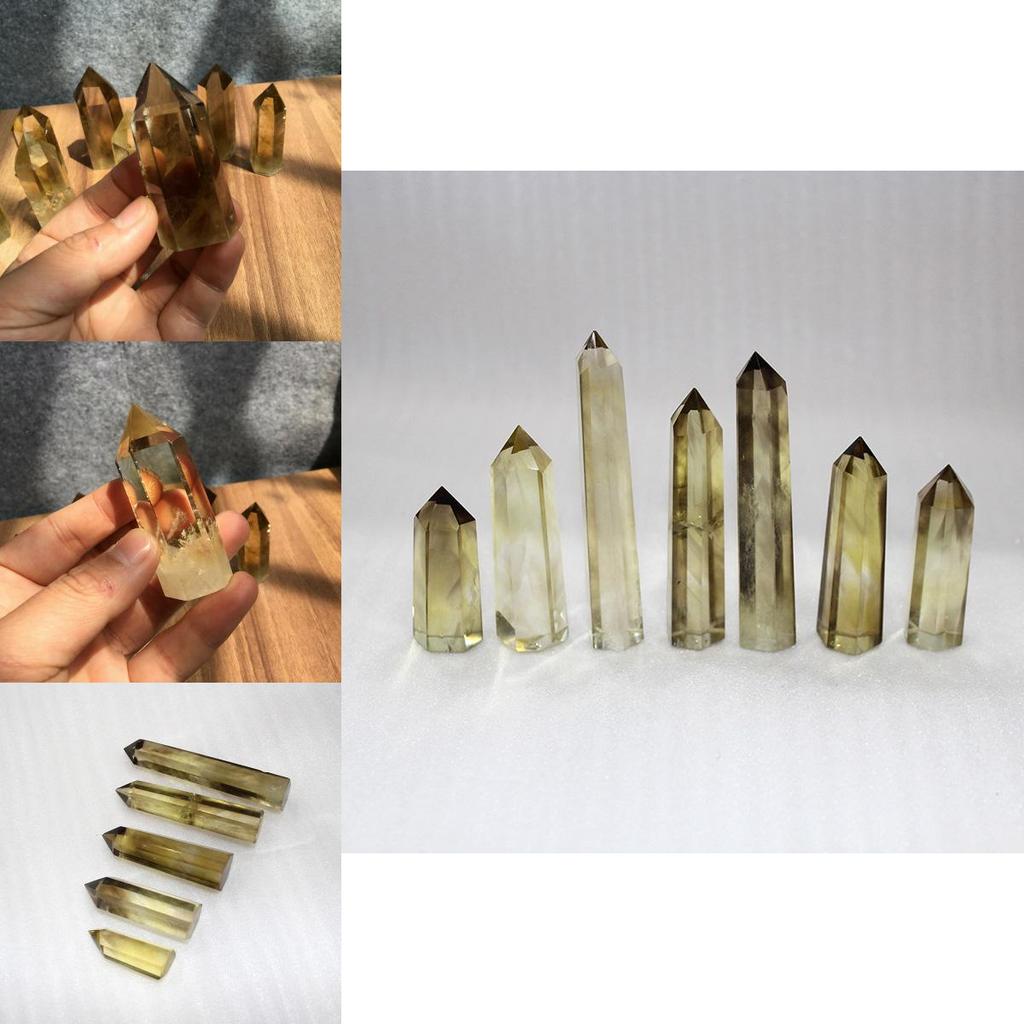 Atemberaubender natürlicher rauchiger Citrin-Quarz Obelisk Kristallstab für Heilung und Heimdekoration