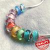 New Original Copper Murano Glass Charm Colorful Rainbow Snowflakes Stars Charm For Bracelet Diy Women Jewelry