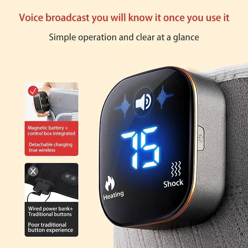 Electric Heat Pad Electric Lumbar Massage Belt Hot Compress Lumbar Brace Therapy Waistband Heat Waist with Vibration Massage