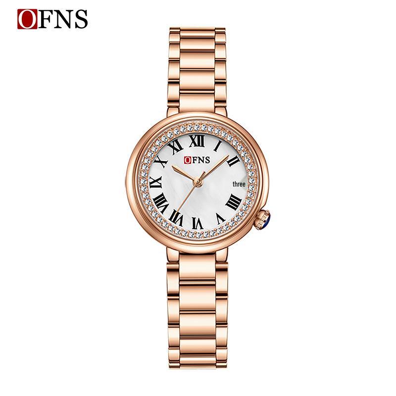 Sanda Women's Diamond-Studded Quartz Watch: Fashionable, Light Luxury, Versatile Steel Band 