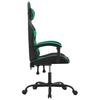 Gaming Chair Black and Green Synthetic Leather