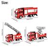 Ids Toy Fire Truck Model Alloy Diecast Inertia Fire Ladder Vehicle Rescue Transport Car Educational Toys for Children Boys Gift