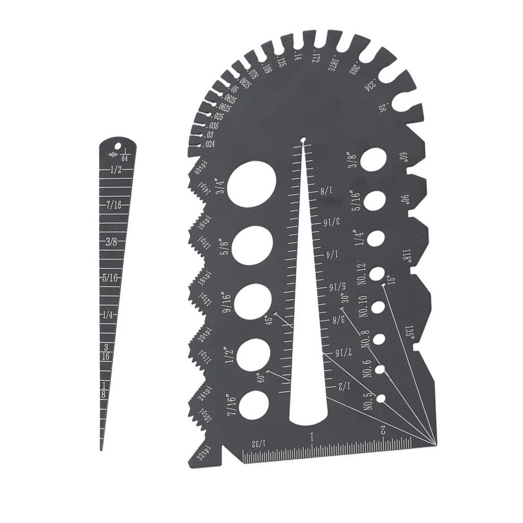 1Pack Metric and Imperial Thread Screw Gauge Clear Scale Thread Gauge for Accurate Measurement in Stainless Steel