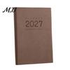 Flat Lay Writing Notebook 2027 Daily Monthly Planner Agenda, Vintage Sheepskin Texture Cover, Professional Business Journal Thick Paper Book
