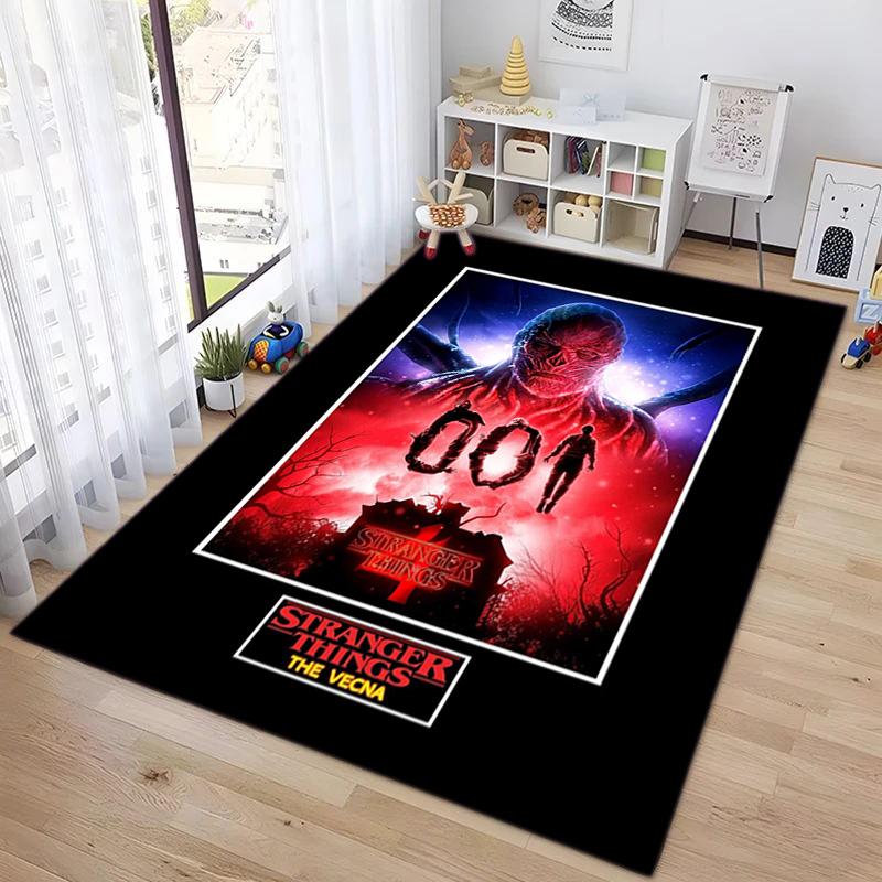 Halloween horror horror theme Stranger Things carpet home living room decoration table and chairs anti slip door mat outdoor picnic mat carpet A6