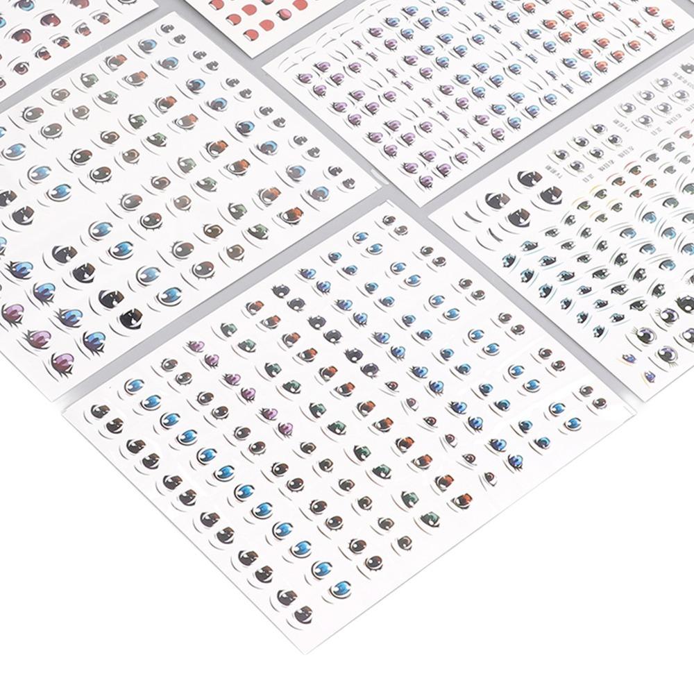 

7pcs Water Decals Doll Eye Paster Self Adhesive Water Eye Stickers Doll Mouth Stickers Scrapbooking