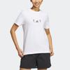 Adidas X Seebin SS23 Graphic Logo Tee Regular Sleeve Round Neck Short Sleeve T-Shirt Women Tops White Light-Grey HY2861