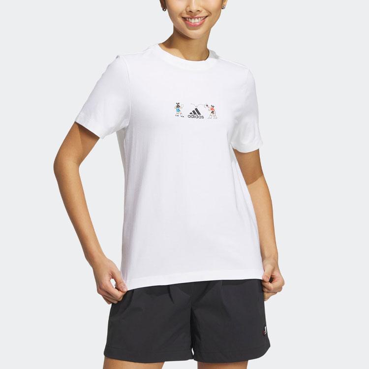 Adidas X Seebin SS23 Graphic Logo Tee Regular Sleeve Round Neck Short Sleeve T-Shirt Women Tops White Light-Grey HY2861
