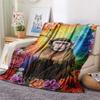 1PC Mixed style Print FlAannel Blanket, High quality Comfortable for All Seasons, Home Decor, Warmth and Comfort