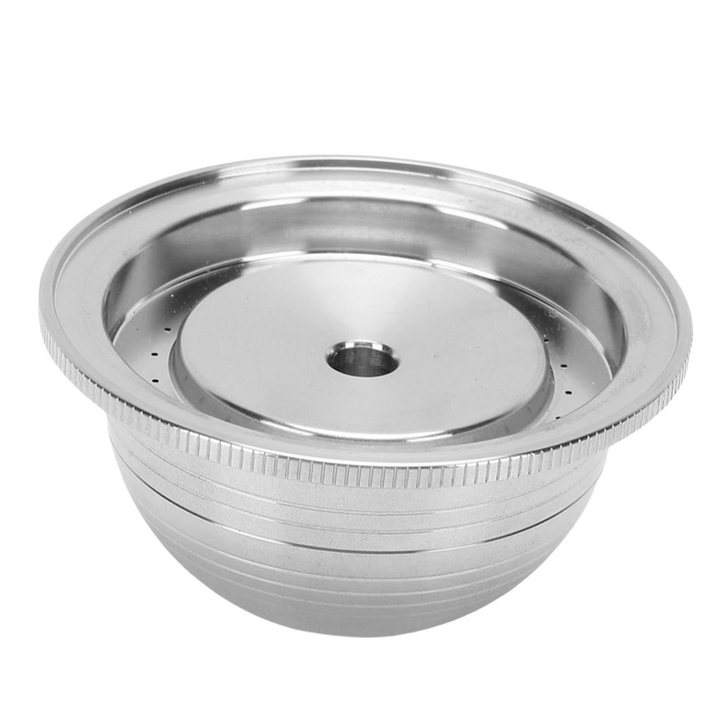 Refillable Coffee Pod Fit for Vertuo Plus Next Pop Stainless Steel Reusable Coffee Capsule with Brush Spoon